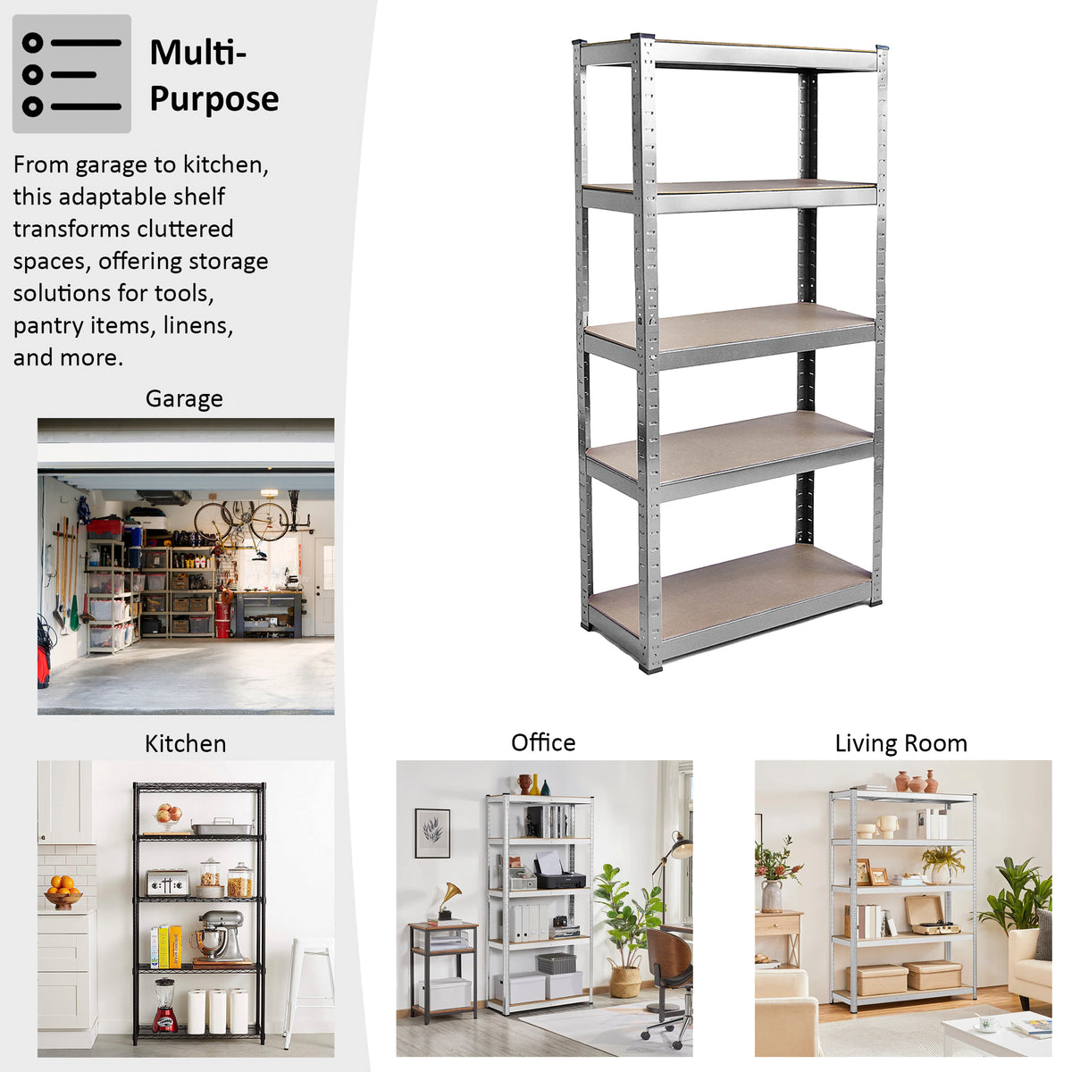 5-Tier Shelf, Galvanised