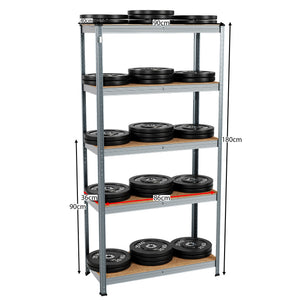 5-Tier Shelf, Large, Galvanised