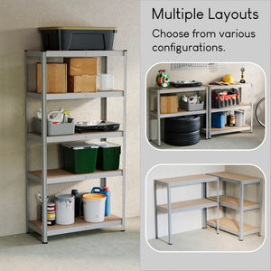 5-Tier Shelf, Large, Galvanised
