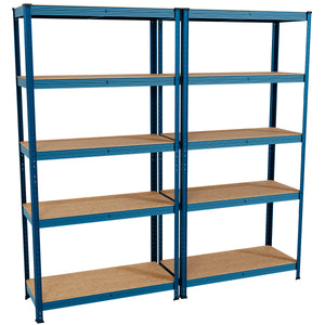5-Tier Shelf, Blue - 2 Bay
