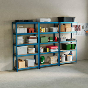 5-Tier Shelf, Blue - 3 Bay