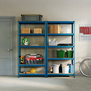 5-Tier Shelf, Large, Blue - 2 Bay