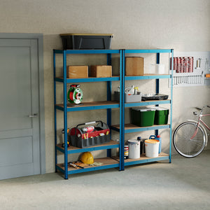 5-Tier Shelf, Large, Blue - 2 Bay