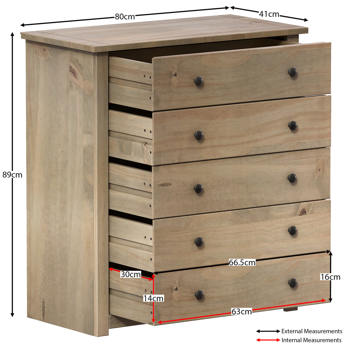 Panama 5-Drawer Chest