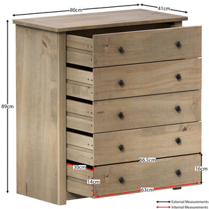 Panama 5-Drawer Chest