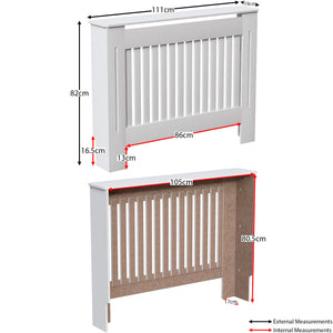 Chelsea Radiator Cover - White, Medium