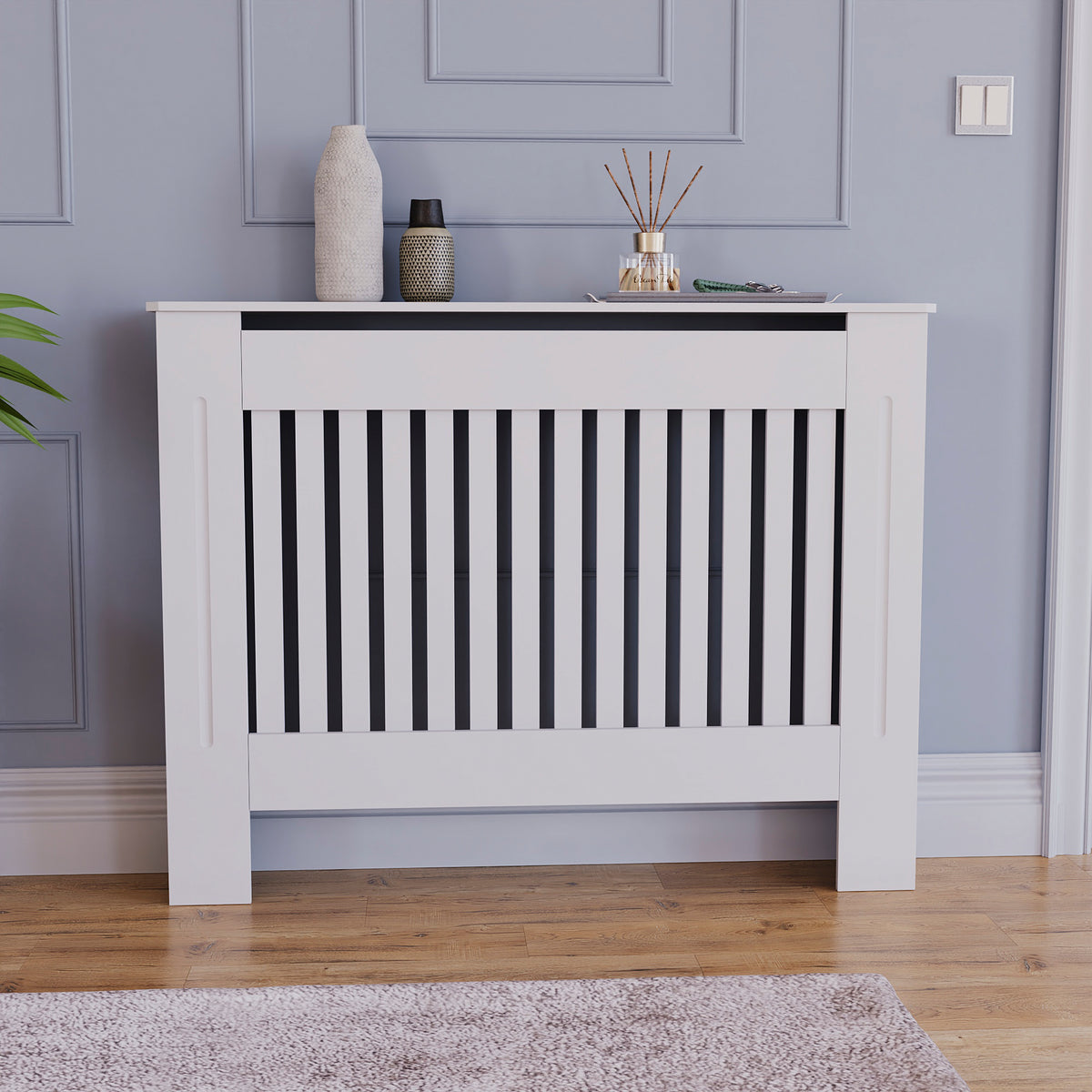 Chelsea Radiator Cover - White, Medium