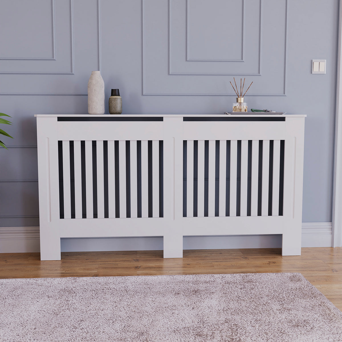 Chelsea Radiator Cover - White, Large