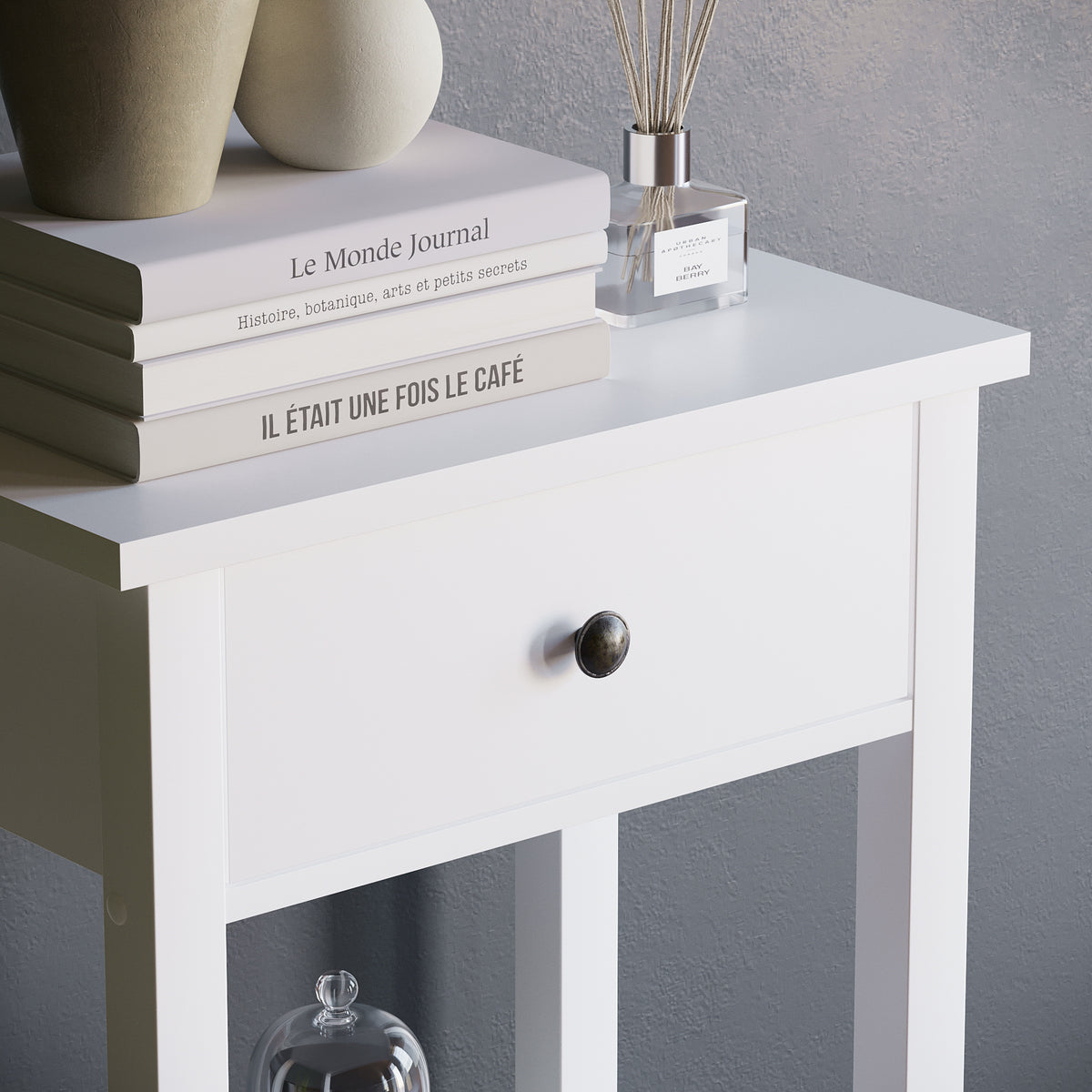 Windsor 1-Drawer Console Table - White