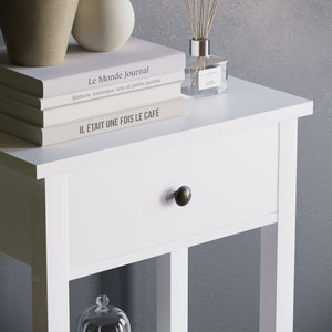 Windsor 1-Drawer Console Table - White