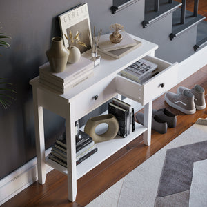 Windsor 2-Drawer Console Table - White