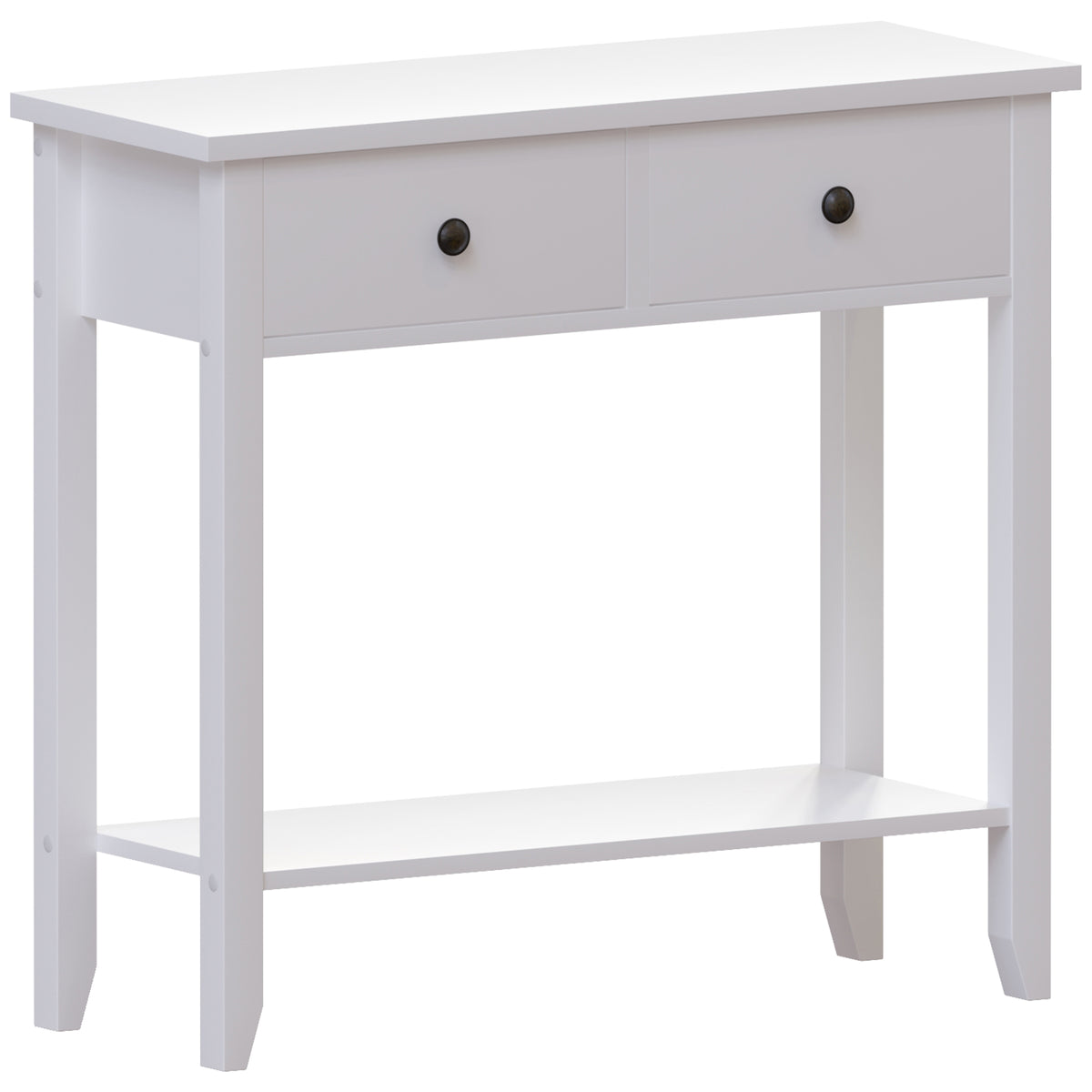 Windsor 2-Drawer Console Table - White
