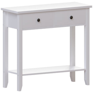 Windsor 2-Drawer Console Table - White