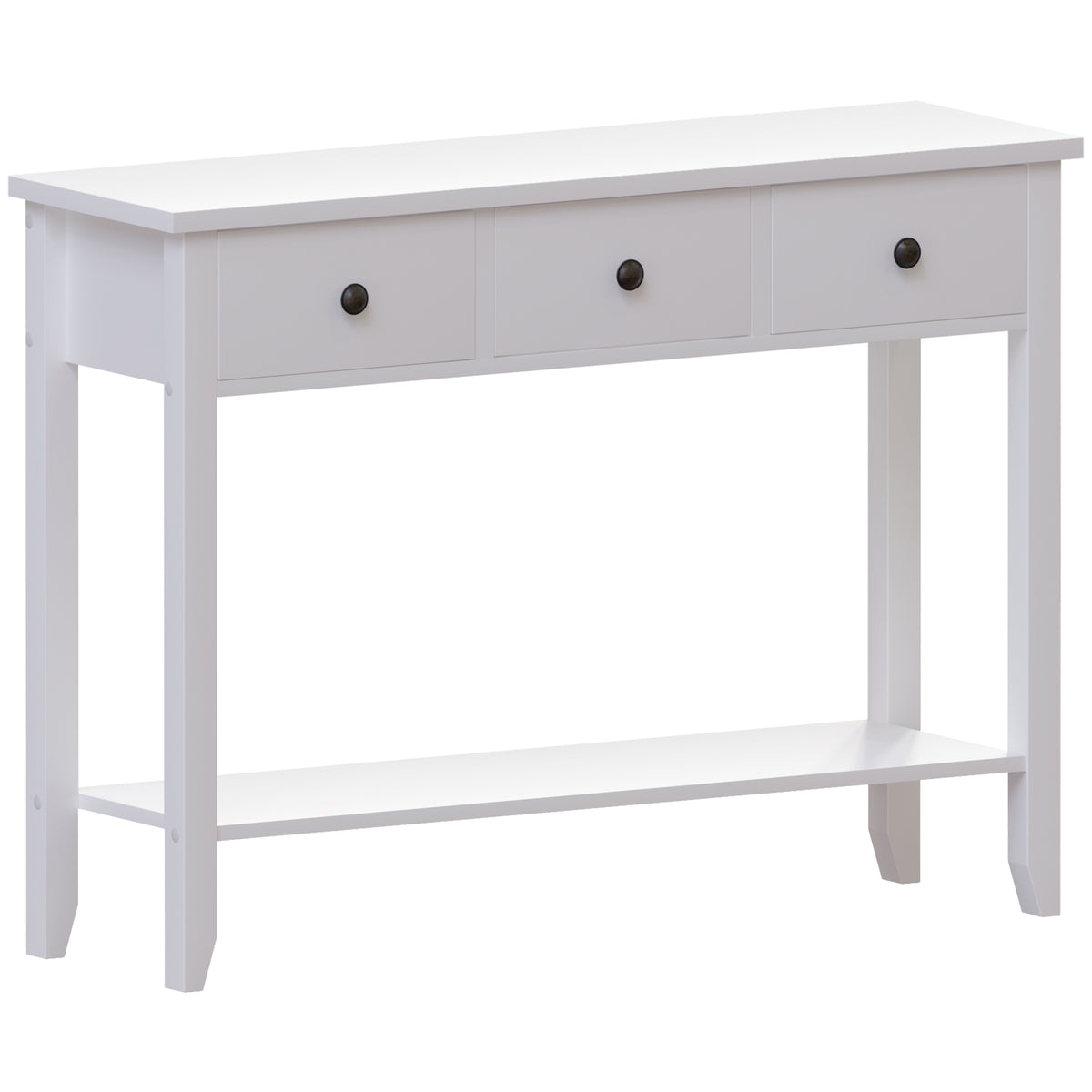 Windsor 3-Drawer Console Table - White