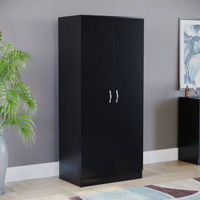 Riano 2 Door Wardrobe for Bedroom Storage - Black
