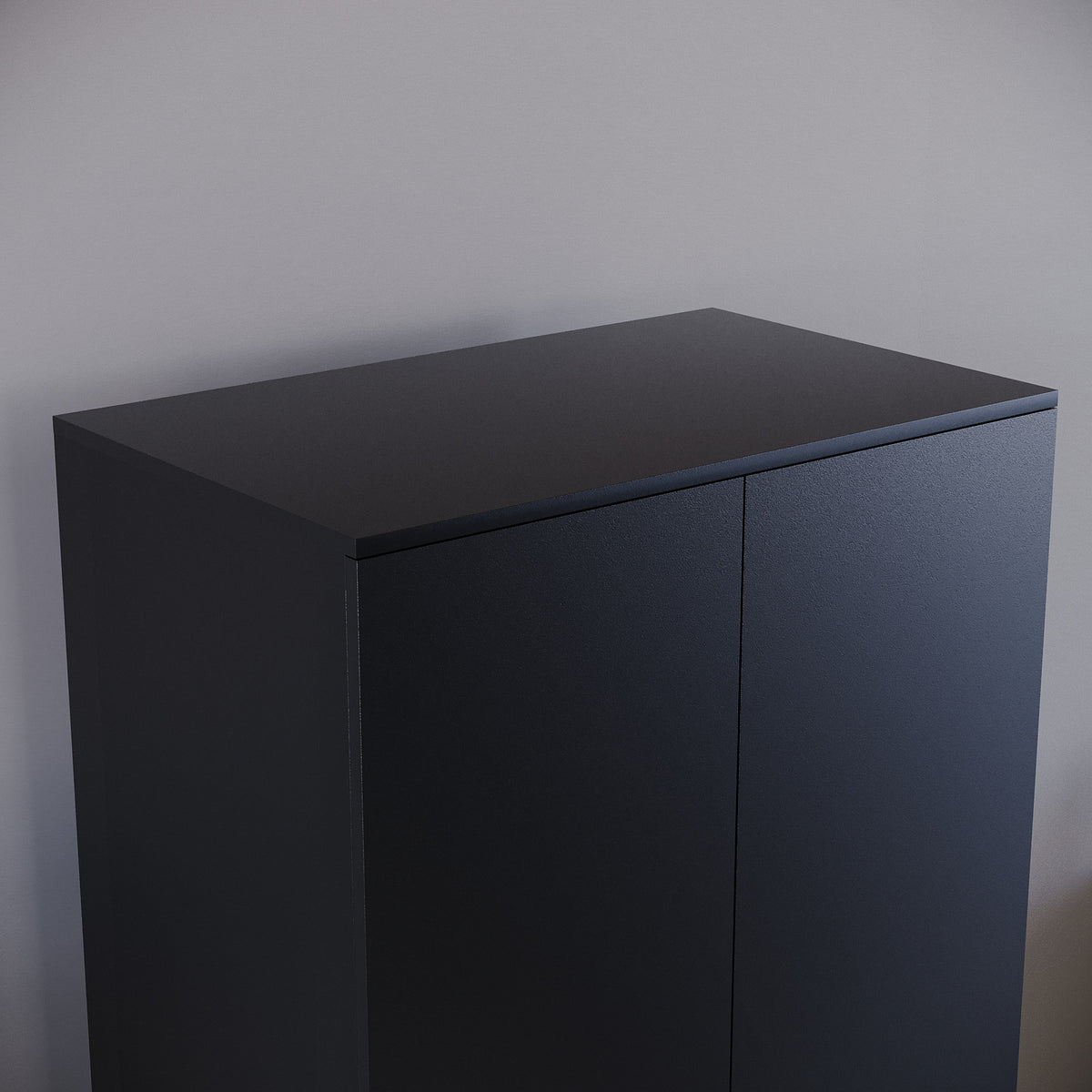 Riano 2 Door Wardrobe for Bedroom Storage - Black
