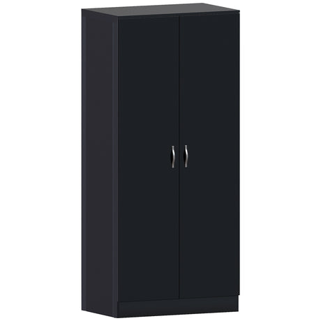 Riano 2 Door Wardrobe for Bedroom Storage - Black
