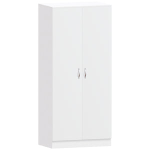 Riano 2 Door Wardrobe for Bedroom Storage- white
