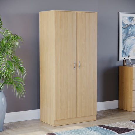 Riano 2 Door Wardrobe for Bedroom Storage - Pine

