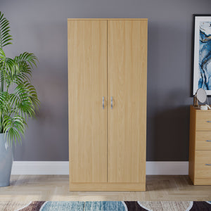 Riano 2 Door Wardrobe for Bedroom Storage - Pine
