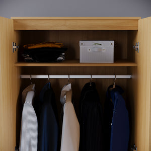 Riano 2 Door Wardrobe for Bedroom Storage - Pine
