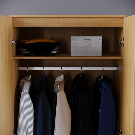 Riano 2 Door Wardrobe for Bedroom Storage - Pine
