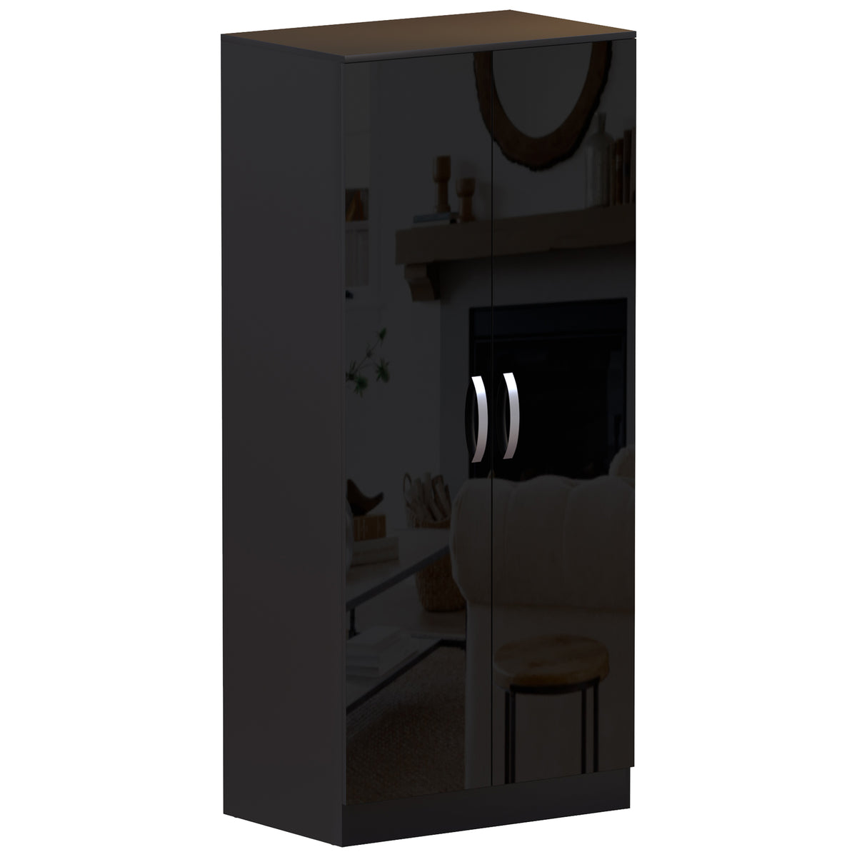 Hulio 2-Door Wardrobe - Black
