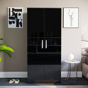 Hulio 2-Door Wardrobe - Black