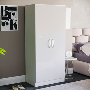 Hulio 2-Door Wardrobe - White