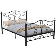 Chicago Double Metal Bed - Black