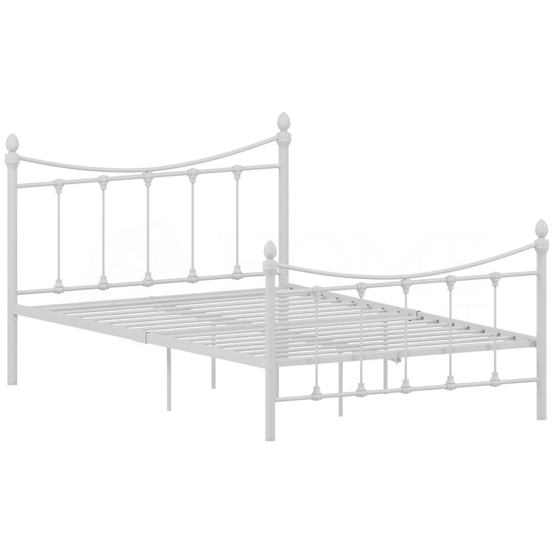 Paris Small Double Metal Bed - White