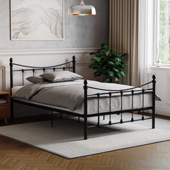 Paris Small Double Metal Bed - Black