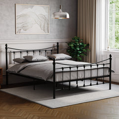 Paris Double Metal Bed - Black