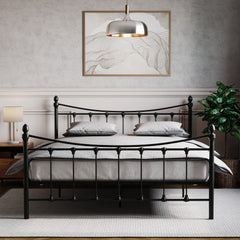 Paris Double Metal Bed - Black