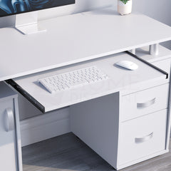 Otley 3-Drawer 1-Door Computer Desk, White