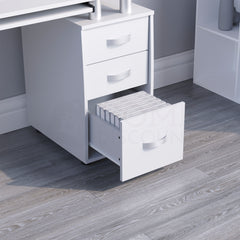 Otley 3-Drawer 1-Door Computer Desk, White