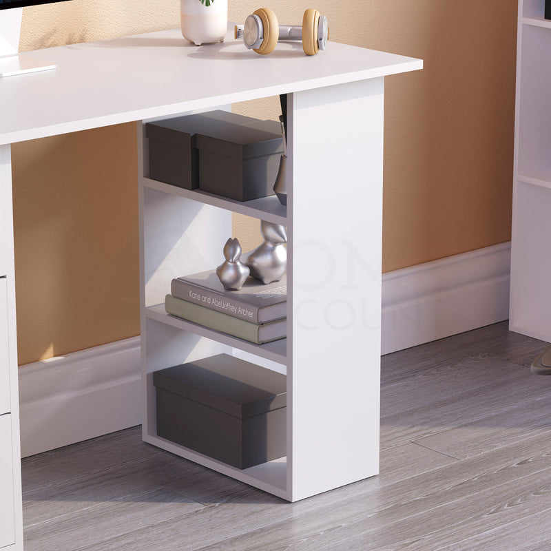 Mason 3-Drawer Computer Desk - White