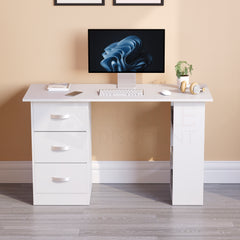 Mason 3-Drawer Computer Desk - White
