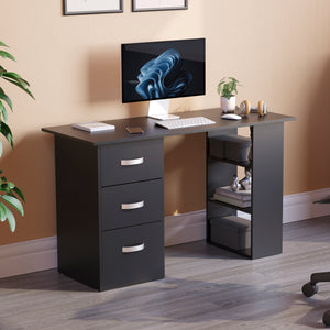 Mason 3-Drawer Computer Desk, Black