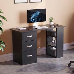 Mason 3-Drawer Computer Desk, Black