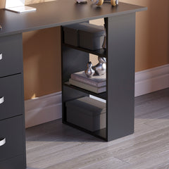 Mason 3-Drawer Computer Desk, Black