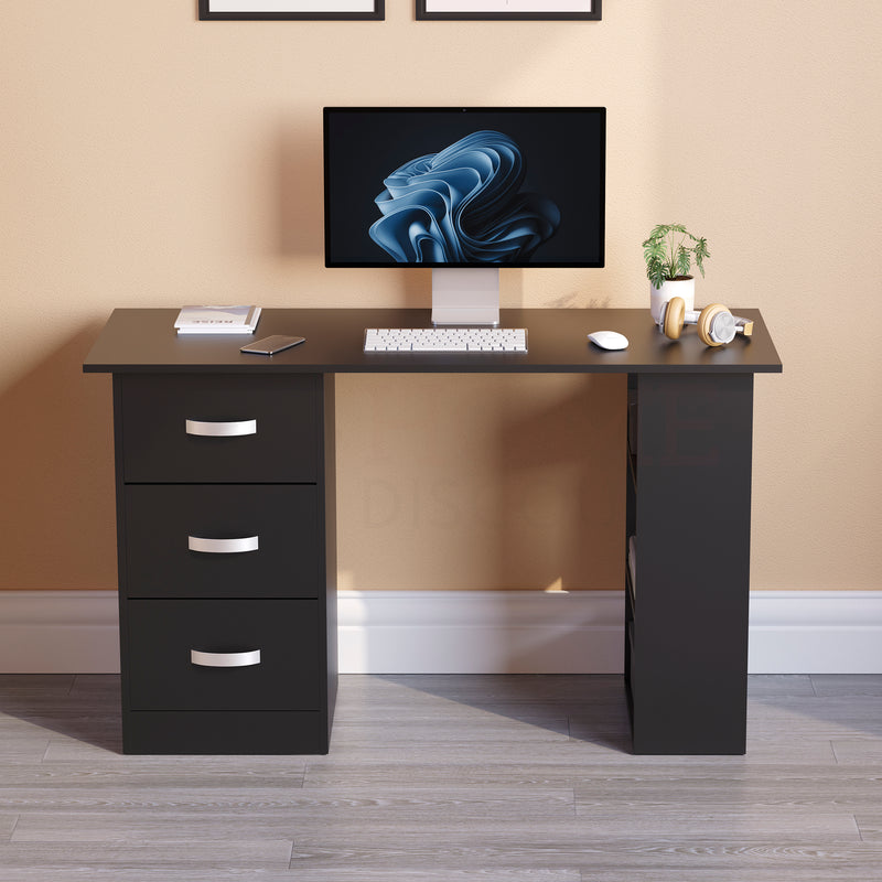 Mason 3-Drawer Computer Desk, Black
