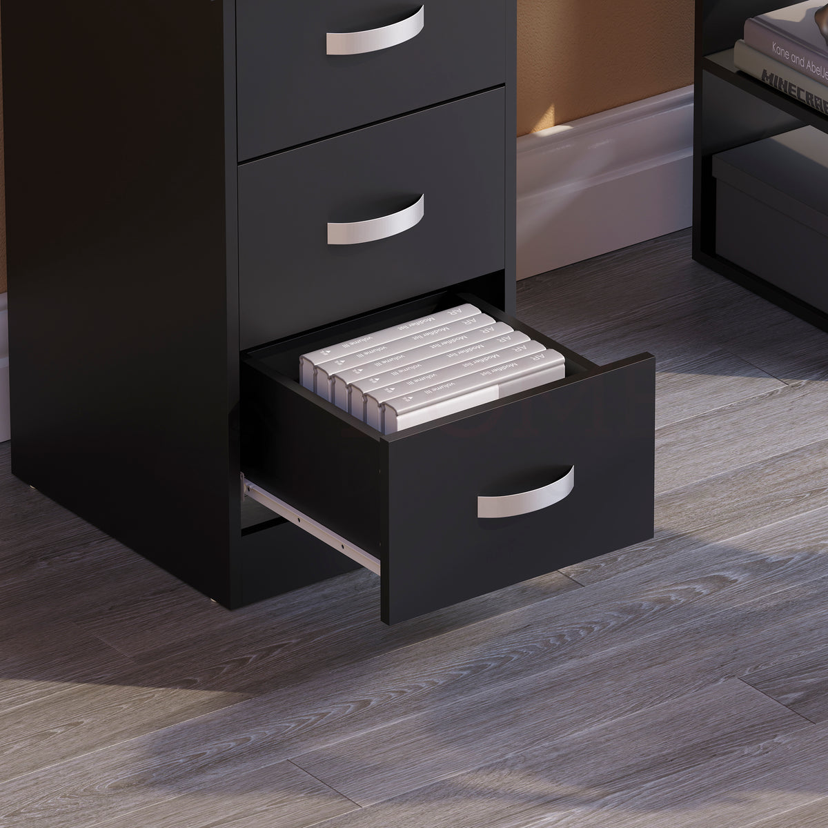 Mason 3-Drawer Computer Desk, Black