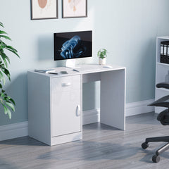 Hudson 1-Drawer 1-Door Computer Desk, White