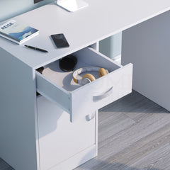 Hudson 1-Drawer 1-Door Computer Desk, White