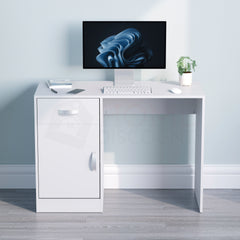 Hudson 1-Drawer 1-Door Computer Desk, White