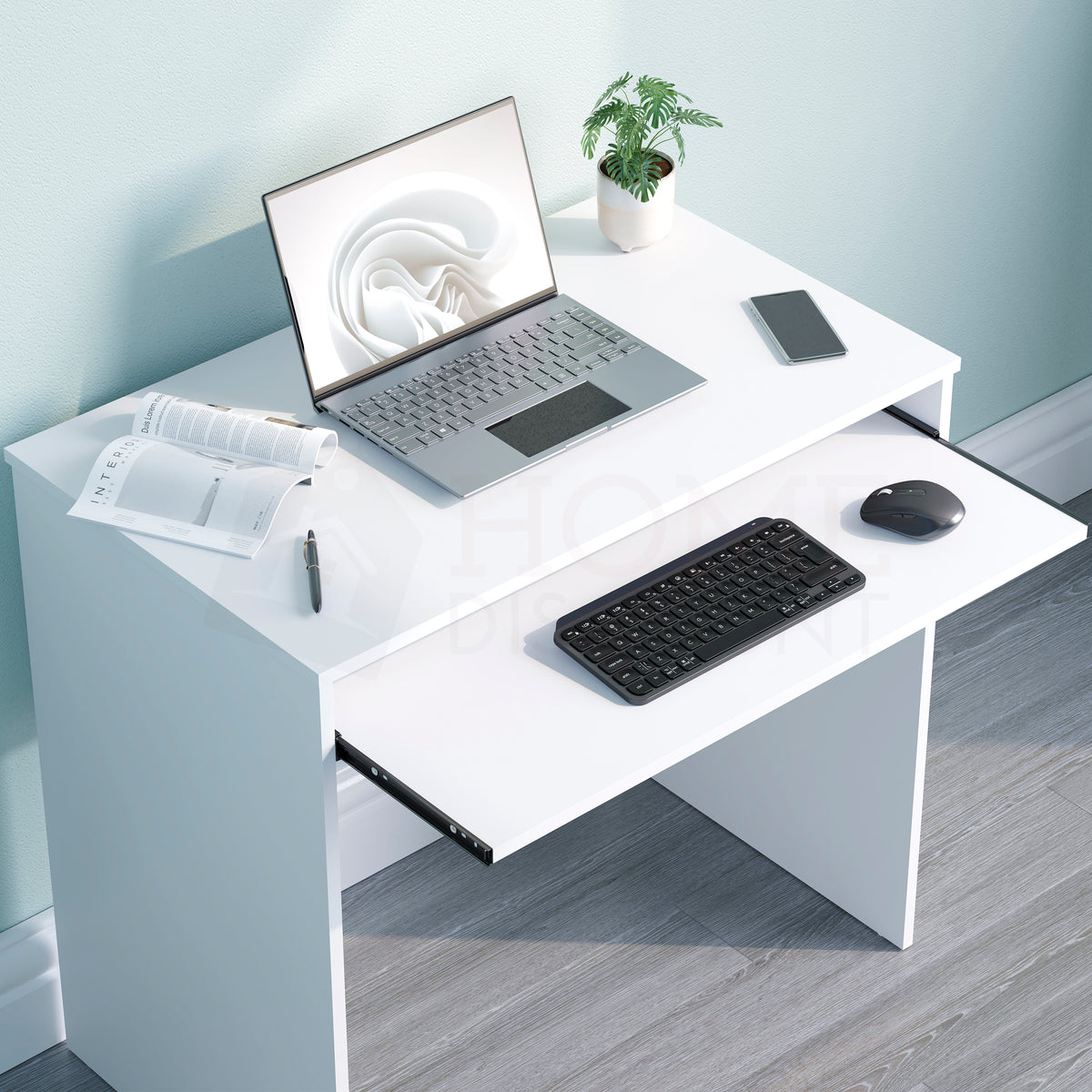 Huby Computer Desk, White