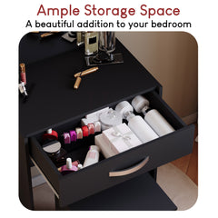 Isla 1-Drawer  Dressing Table, Black