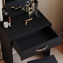 Isla 1-Drawer  Dressing Table, Black