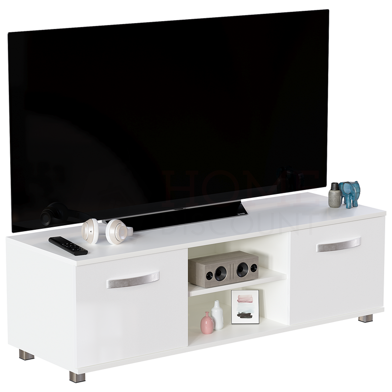 Cosmo 2 Door TV Unit, 120cm, White